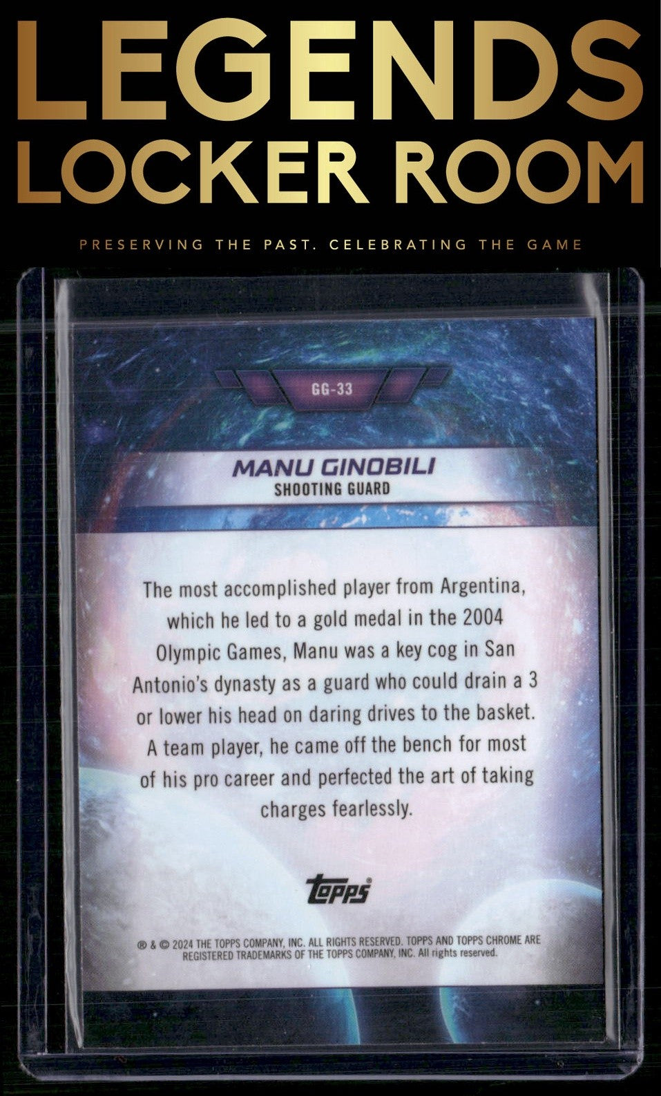 2023-24 Topps Chrome Cosmic #GG-33 Manu Ginobili Galaxy Greats