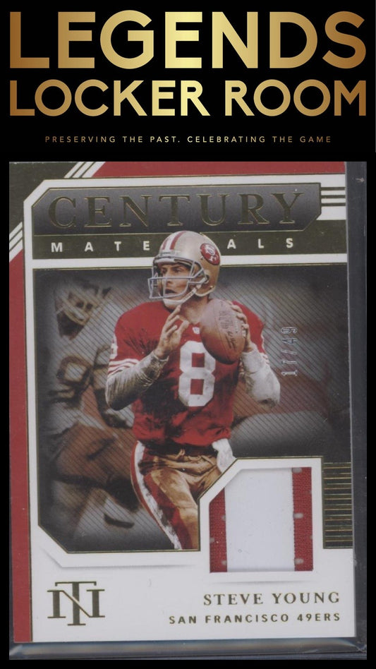 2020 Panini National Treasures #CM-SY Steve Young Century Materials #/49