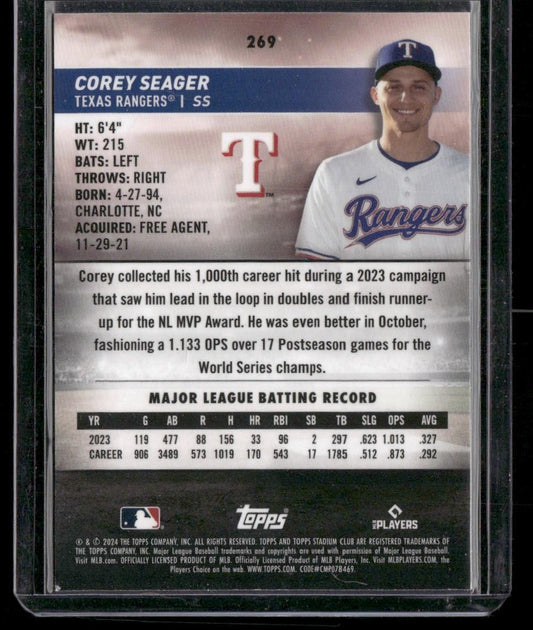 2024 Stadium Club #269 Corey Seager Chrome