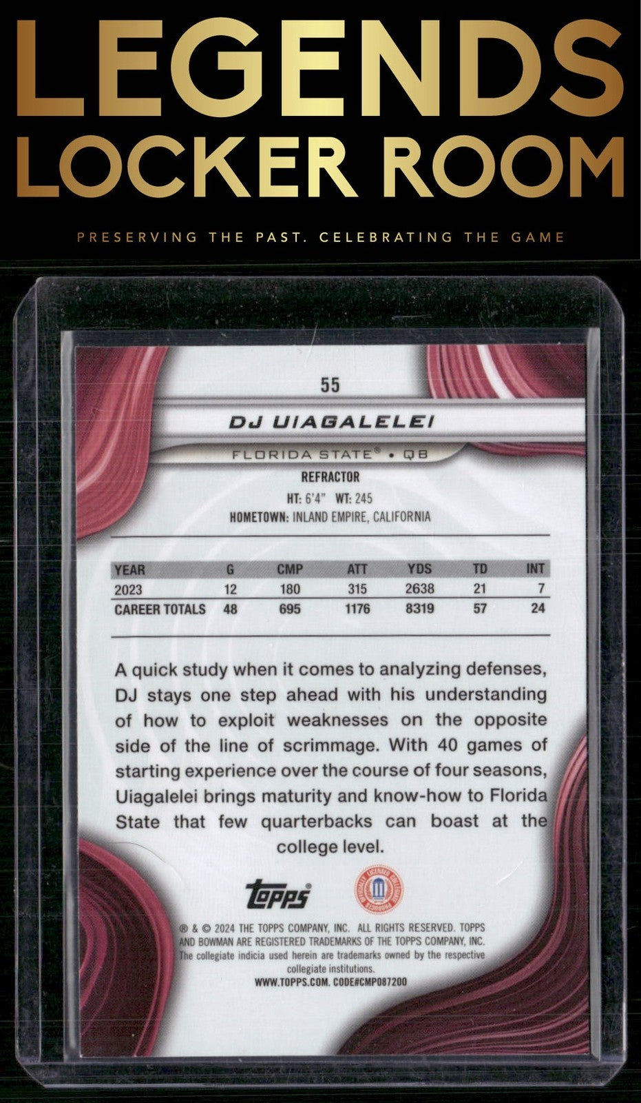 2024 Bowman University Best #55 DJ Uiagalelei