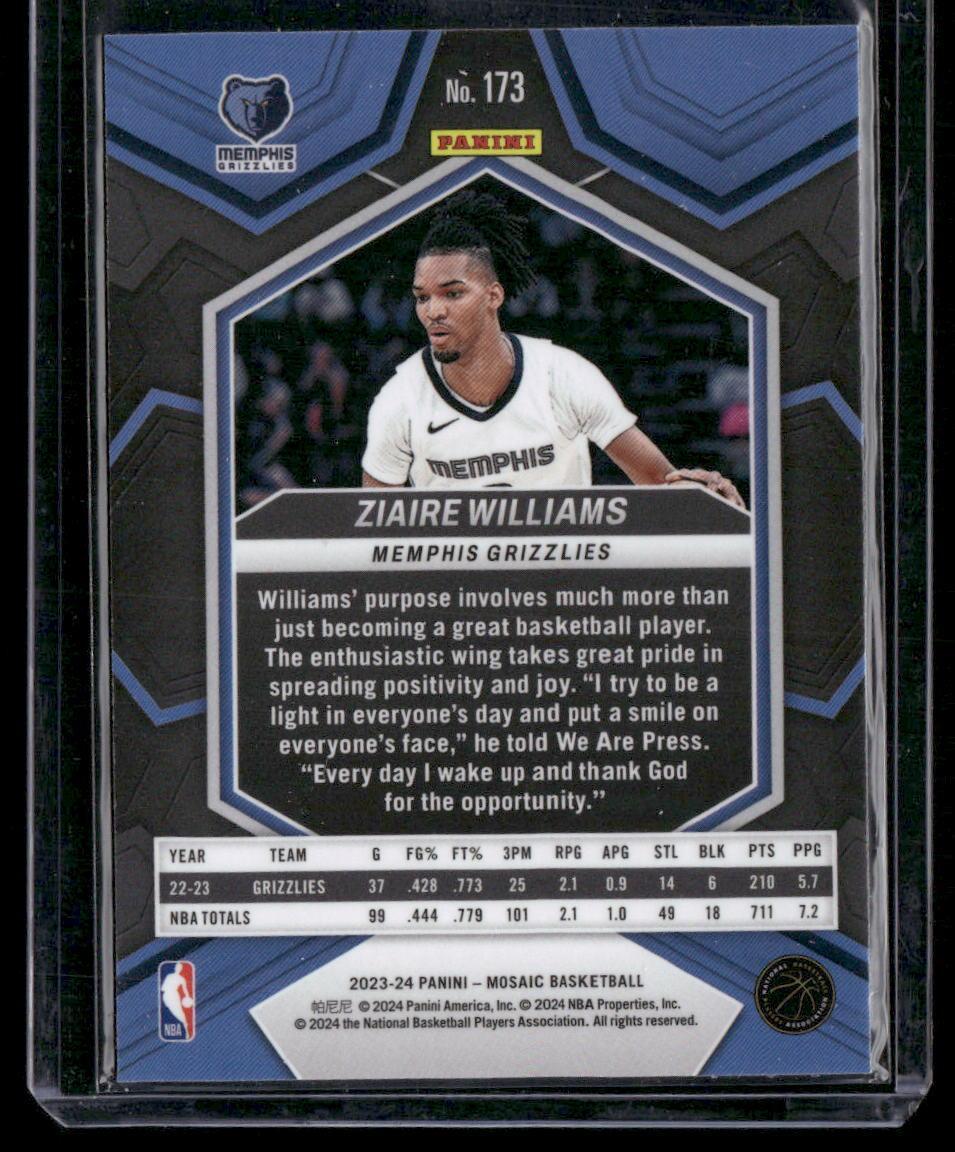 2023-24 Panini Mosaic #173 Ziaire Williams