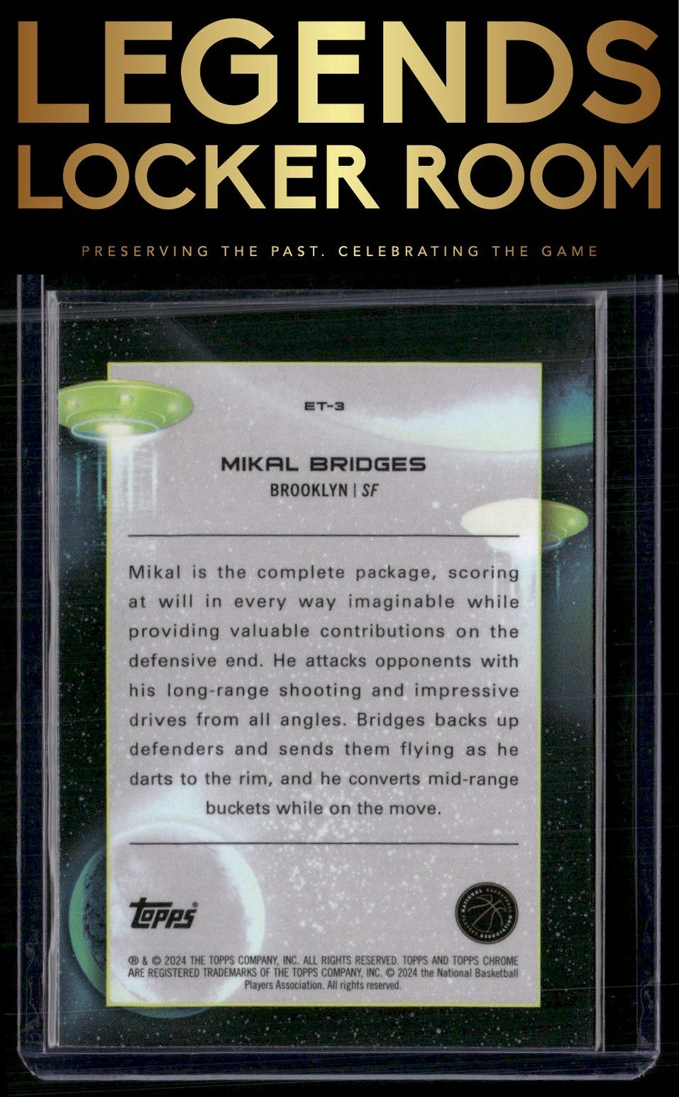 2023-24 Topps Chrome Cosmic #ET-3 Mikal Bridges Extraterrestrial Talent