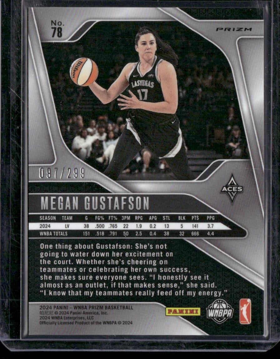 2024 Panini Prizm WNBA #78 Megan Gustafson Red Prizms #/299