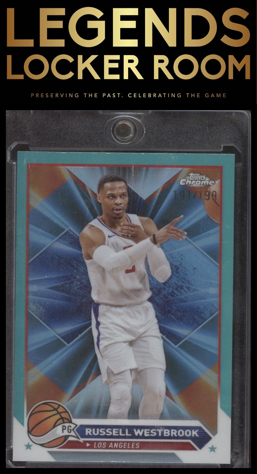 2023-24 Topps Chrome #110 Russell Westbrook Aqua Refractors #/199