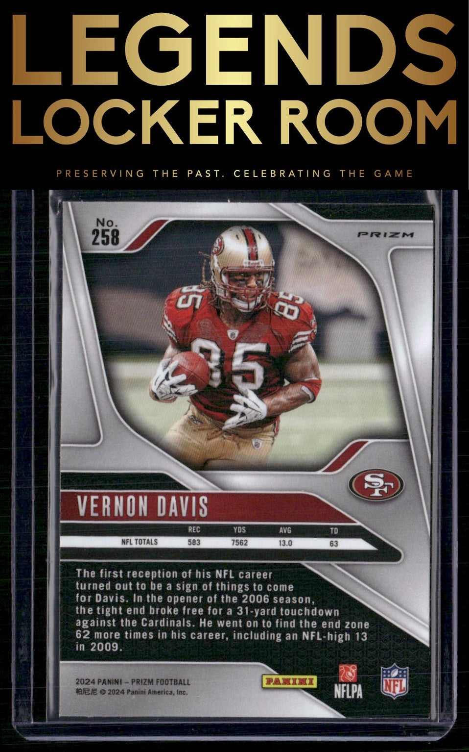 2024 Panini Prizm #258 Vernon Davis Silver Prizm