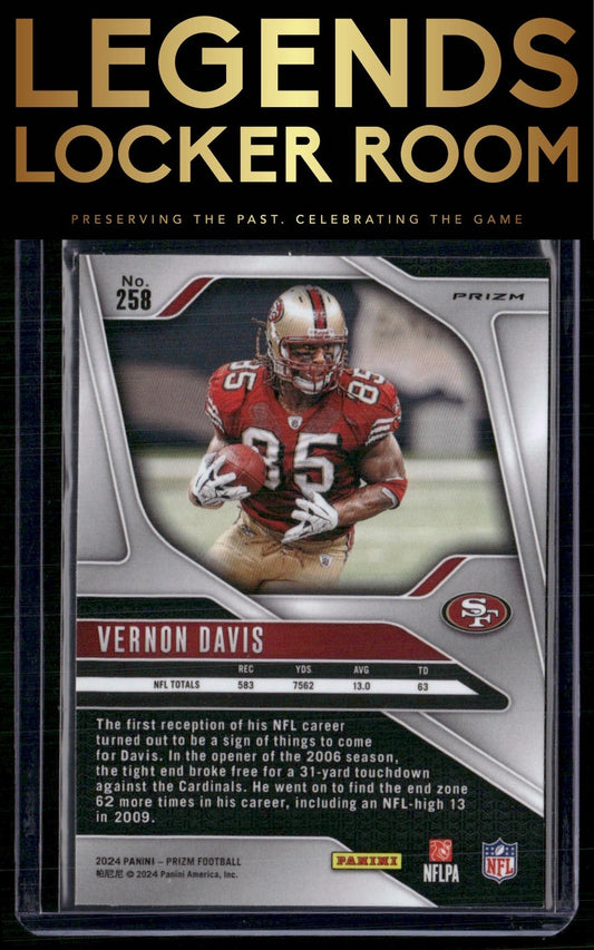 2024 Panini Prizm #258 Vernon Davis Silver Prizm