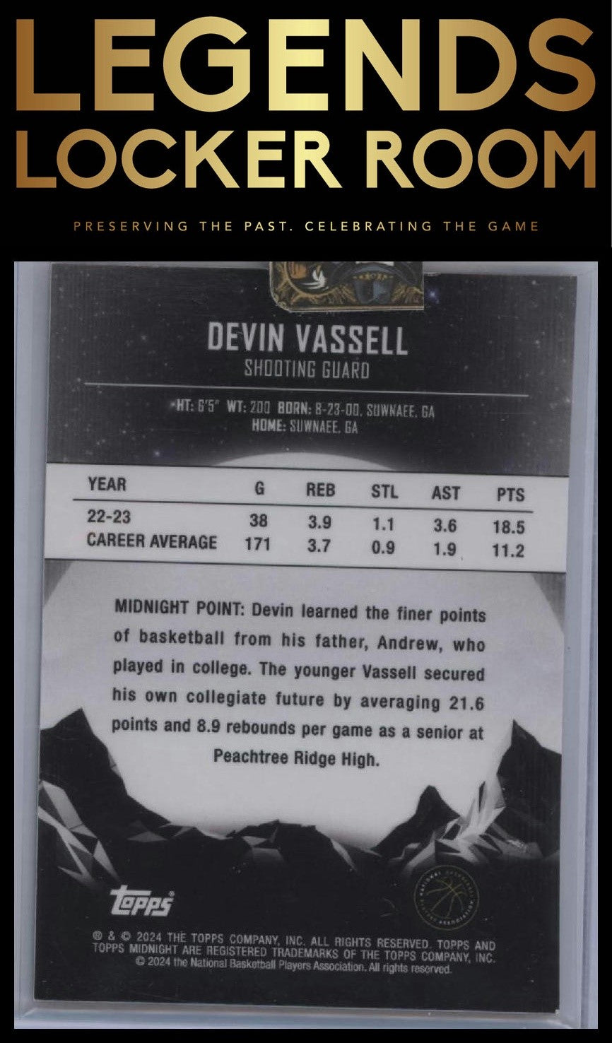 2023-24 Topps Midnight #18 Devin Vassell Morning #/149