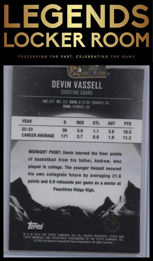 2023-24 Topps Midnight #18 Devin Vassell Morning #/149
