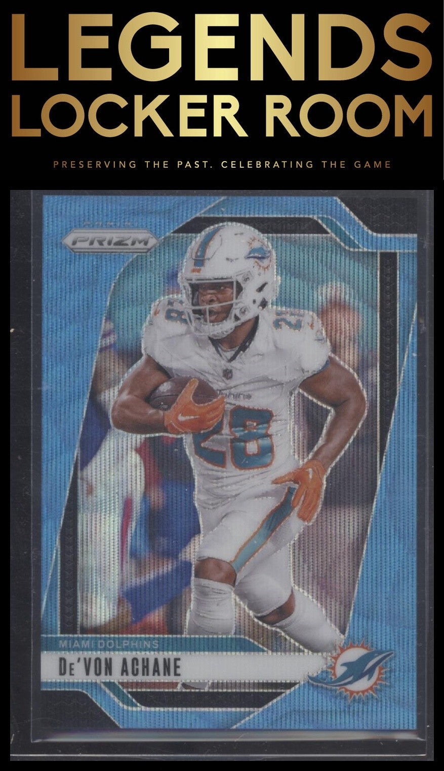 2024 Panini Prizm #176 De'Von Achane Blue Wave #/230