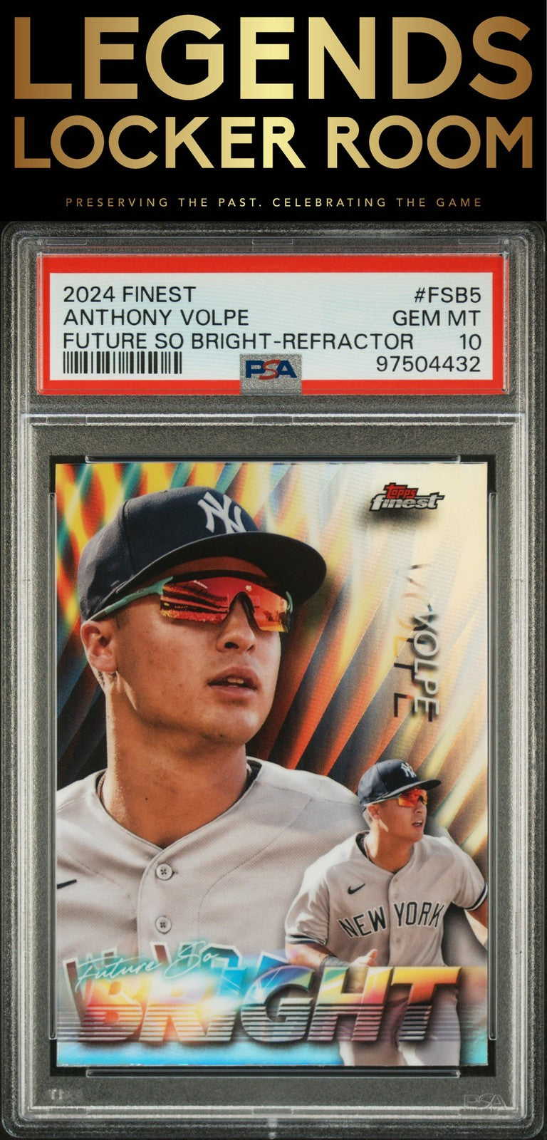 2024 Topps Finest Future So Bright Anthony Volpe Refractor PSA 10