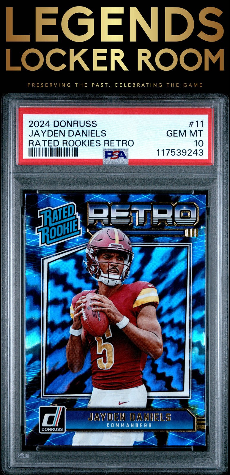 2024 Panini Donruss Rated Rookies Retro #11 Jayden Daniels PSA 10