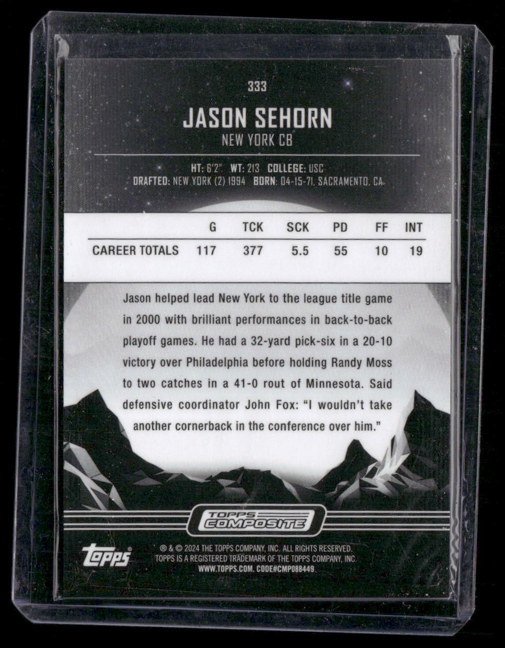 2023 Topps Composite #333 Jason Sehorn