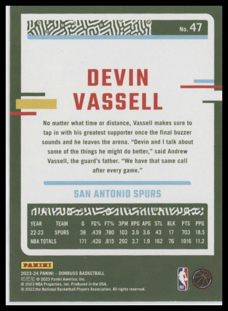 2023-24 Donruss #47 Devin Vassell