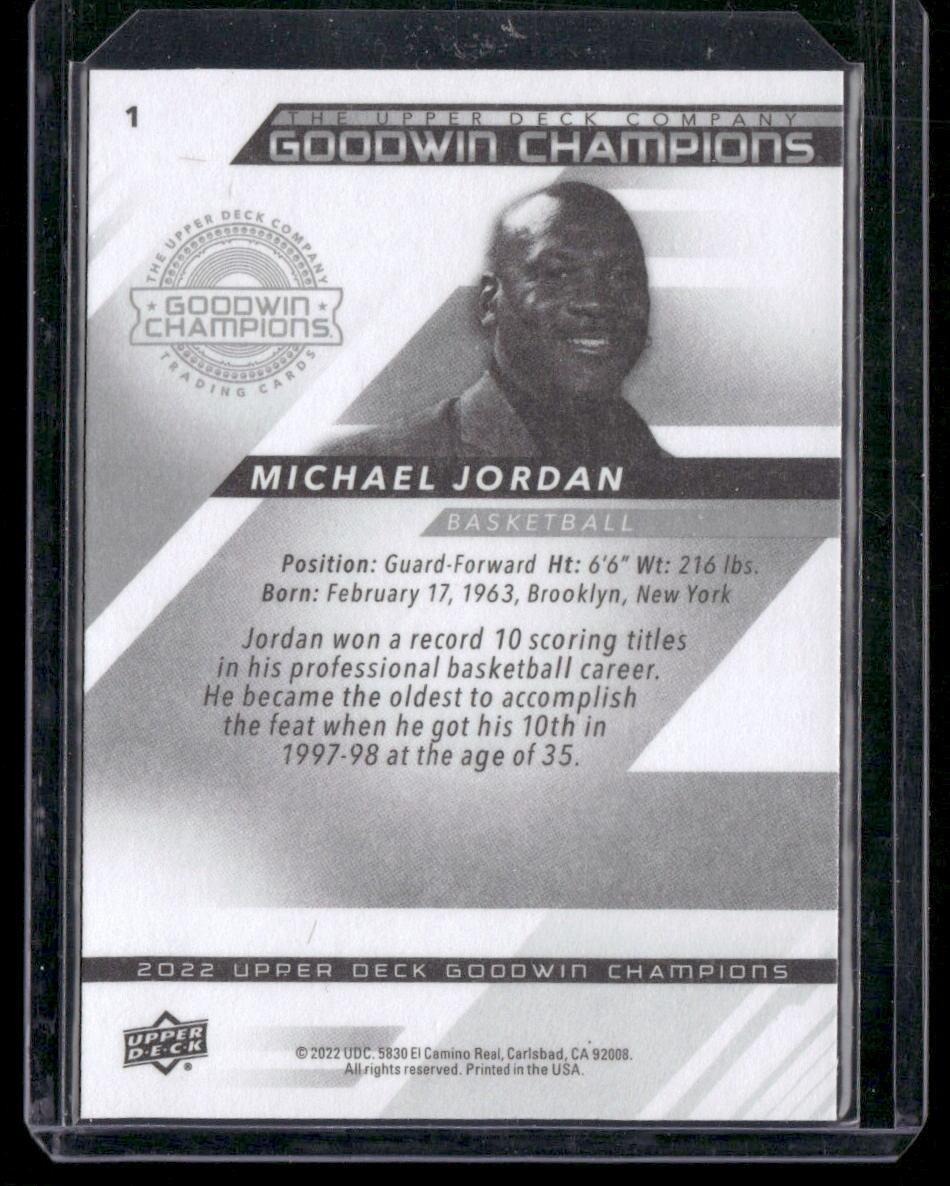 2022 Upper Deck Goodwin Champions #NNO Michael Jordan Blank Back