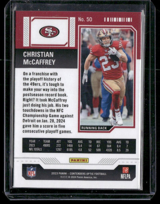 2023 Panini Contenders Optic #50 Christian McCaffrey