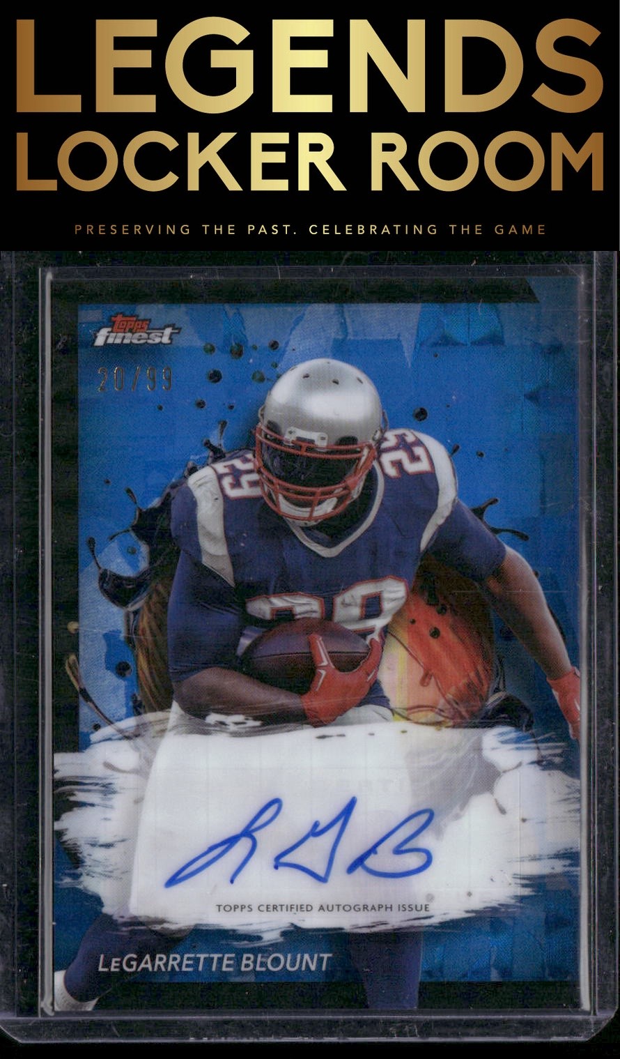 2024 Finest LeGarrette Blount Finest Auto Blue Checkerboard Refractor /99