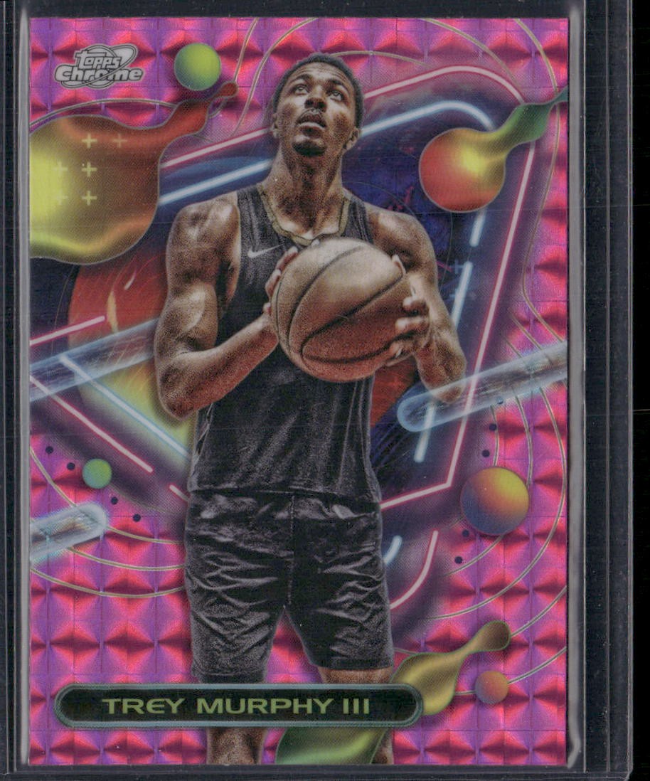 2023-24 Topps Chrome Cosmic #80 Trey Murphy III Pink Galaxy Refractors