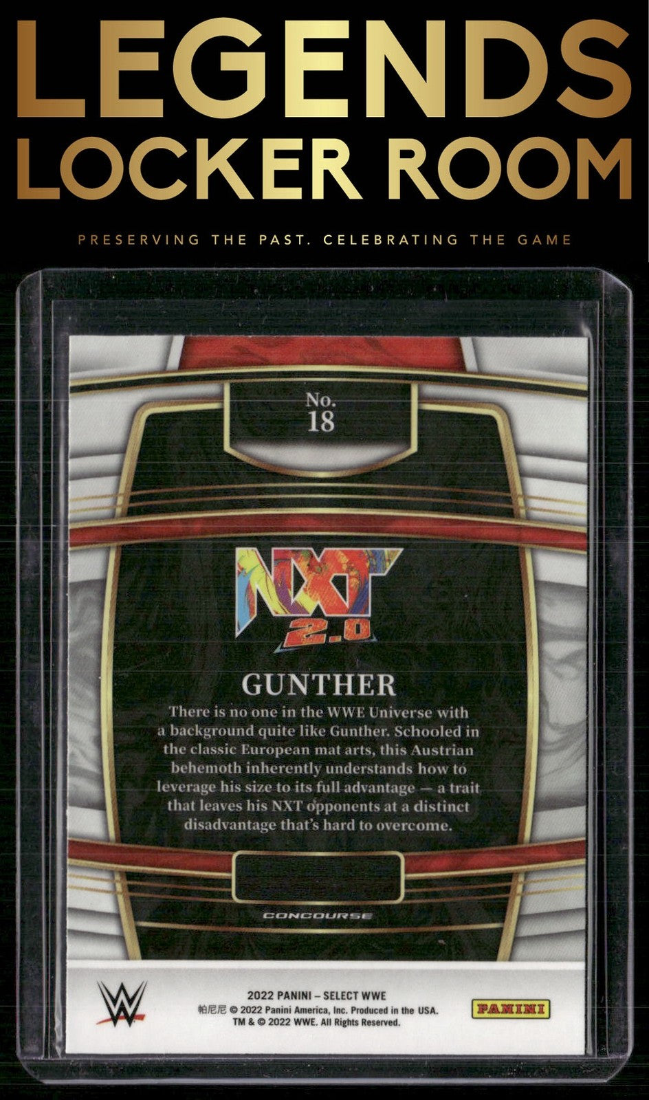 2022 Panini Select WWE #18 Gunther Red and Blue