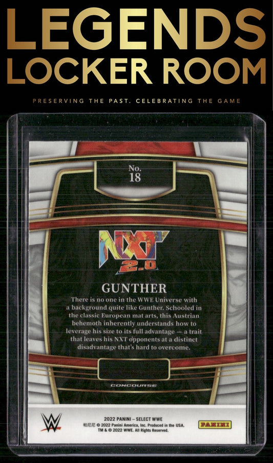 2022 Panini Select WWE #18 Gunther Red and Blue