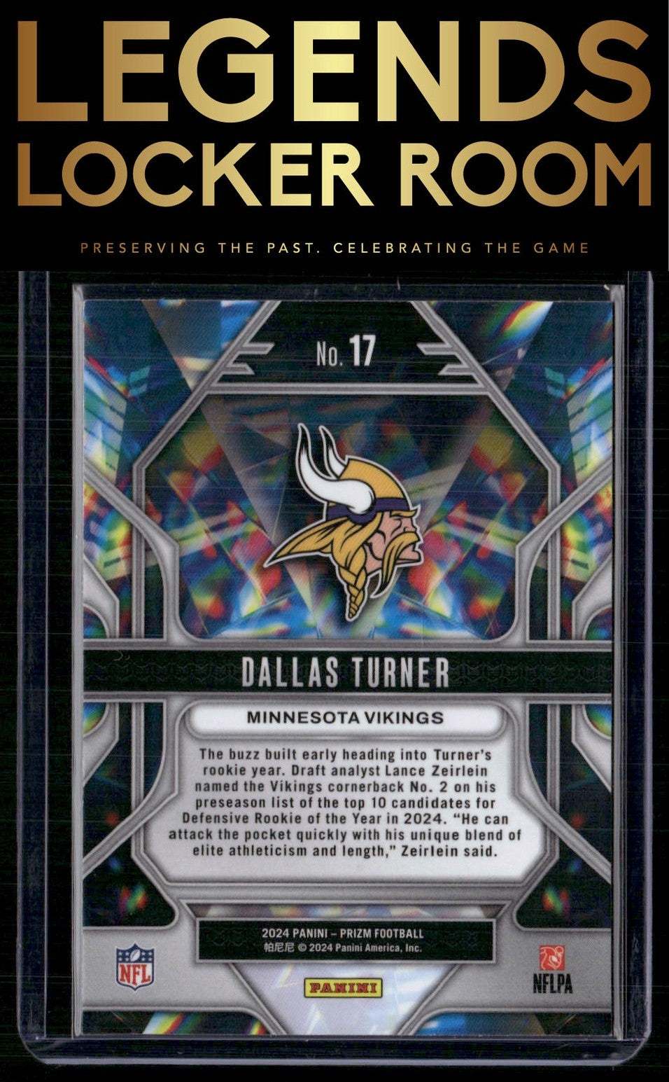 2024 Panini Prizm #17 Dallas Turner Prizmatic