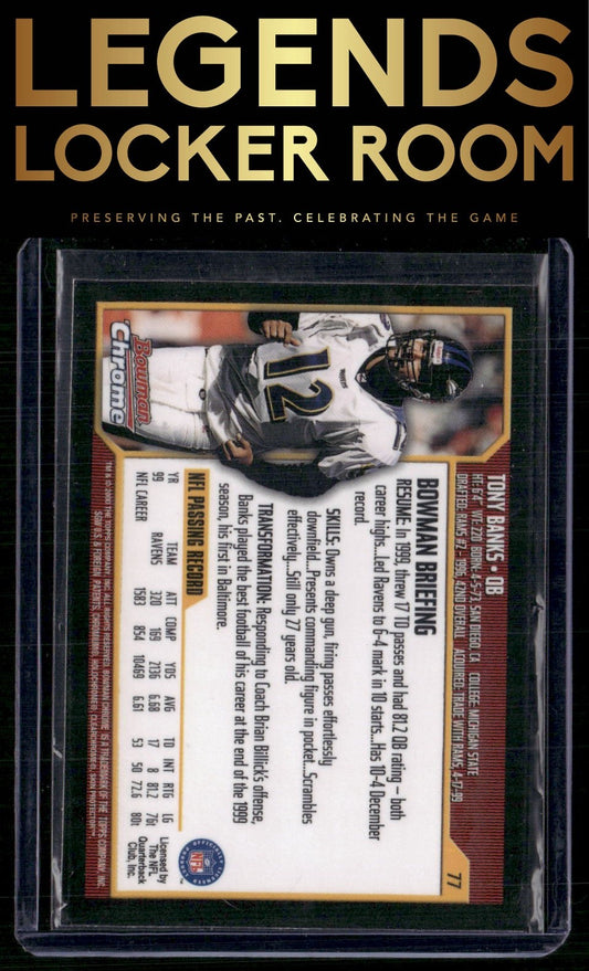 2000 Bowman Chrome #77 Tony Banks