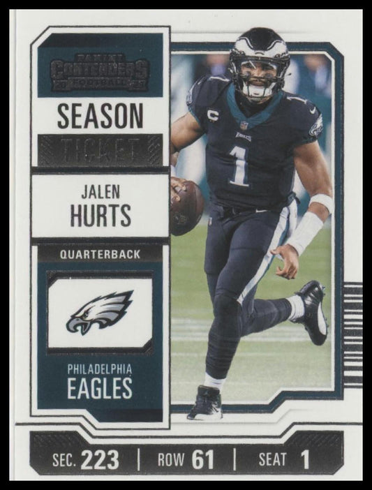 2023 Panini Contenders #81 Jalen Hurts Season Ticket Retail