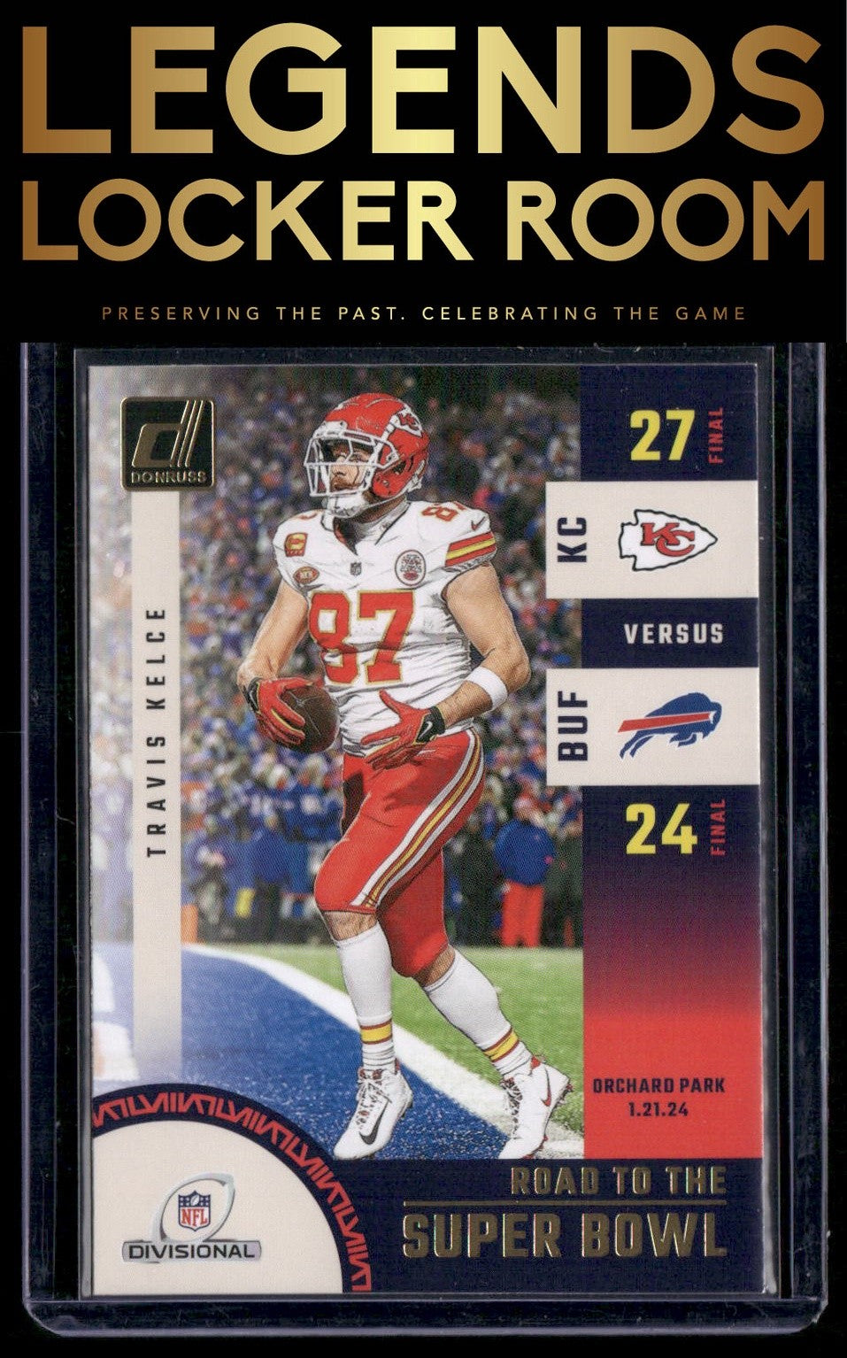 2024 Donruss #SBDR4 Travis Kelce Road to the Super Bowl Divisional Round