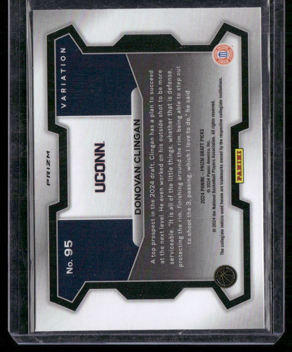 2024 Panini Prizm Draft Picks #95 Donovan Clingan Prizms Silver Variation