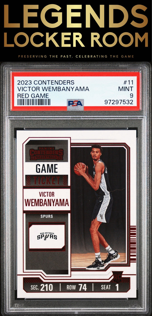 2023 Panini Contenders #11 Victor Wembanyama Red Game PSA 9
