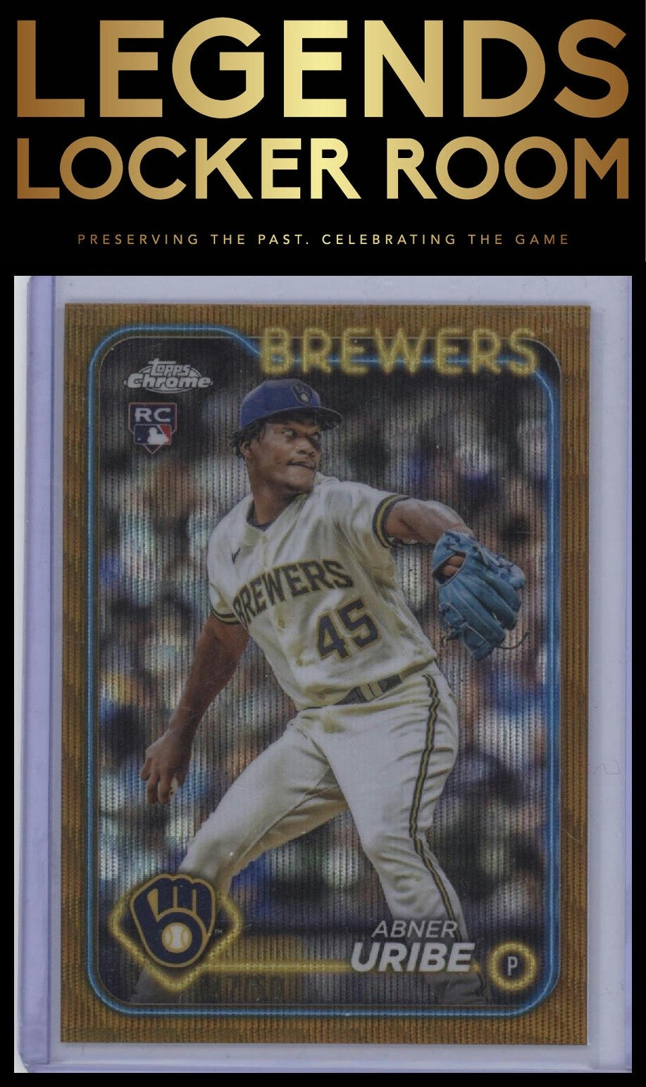 2024 Topps Chrome Sapphire Edition #310 Abner Uribe Gold #/50