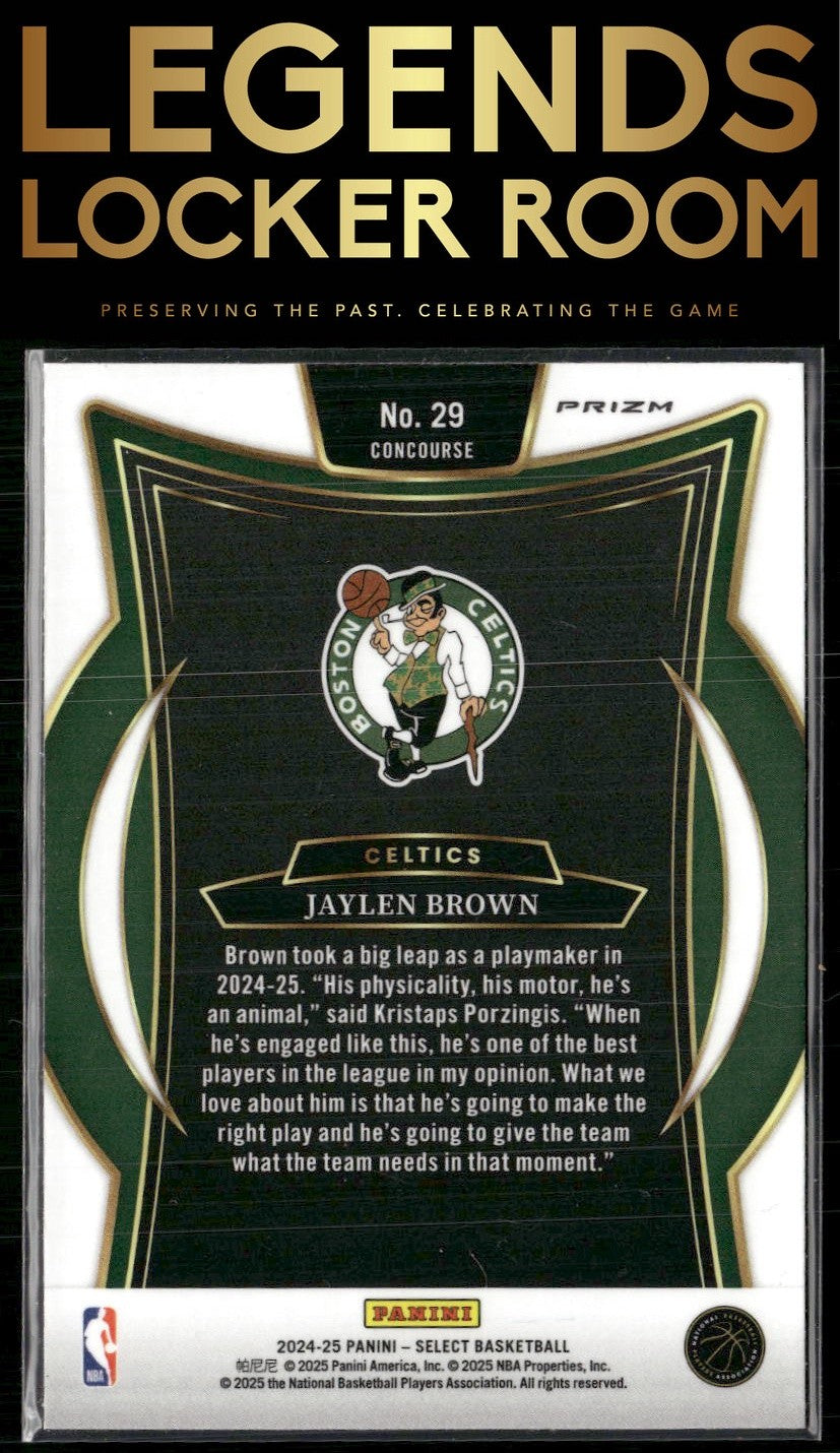 2024-25 Panini Select #29 Jaylen Brown Tri-Color Prizm