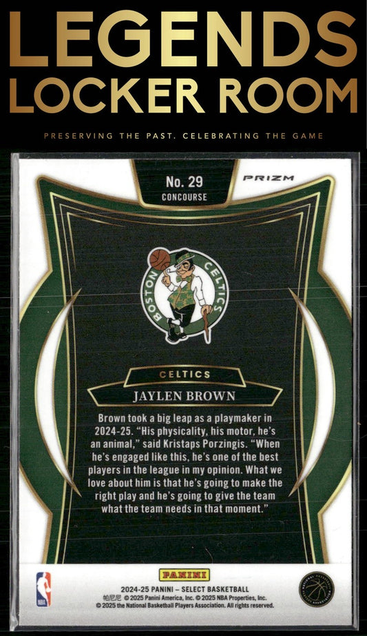 2024-25 Panini Select #29 Jaylen Brown Tri-Color Prizm
