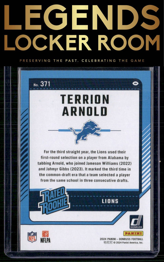 2024 Donruss #371 Terrion Arnold