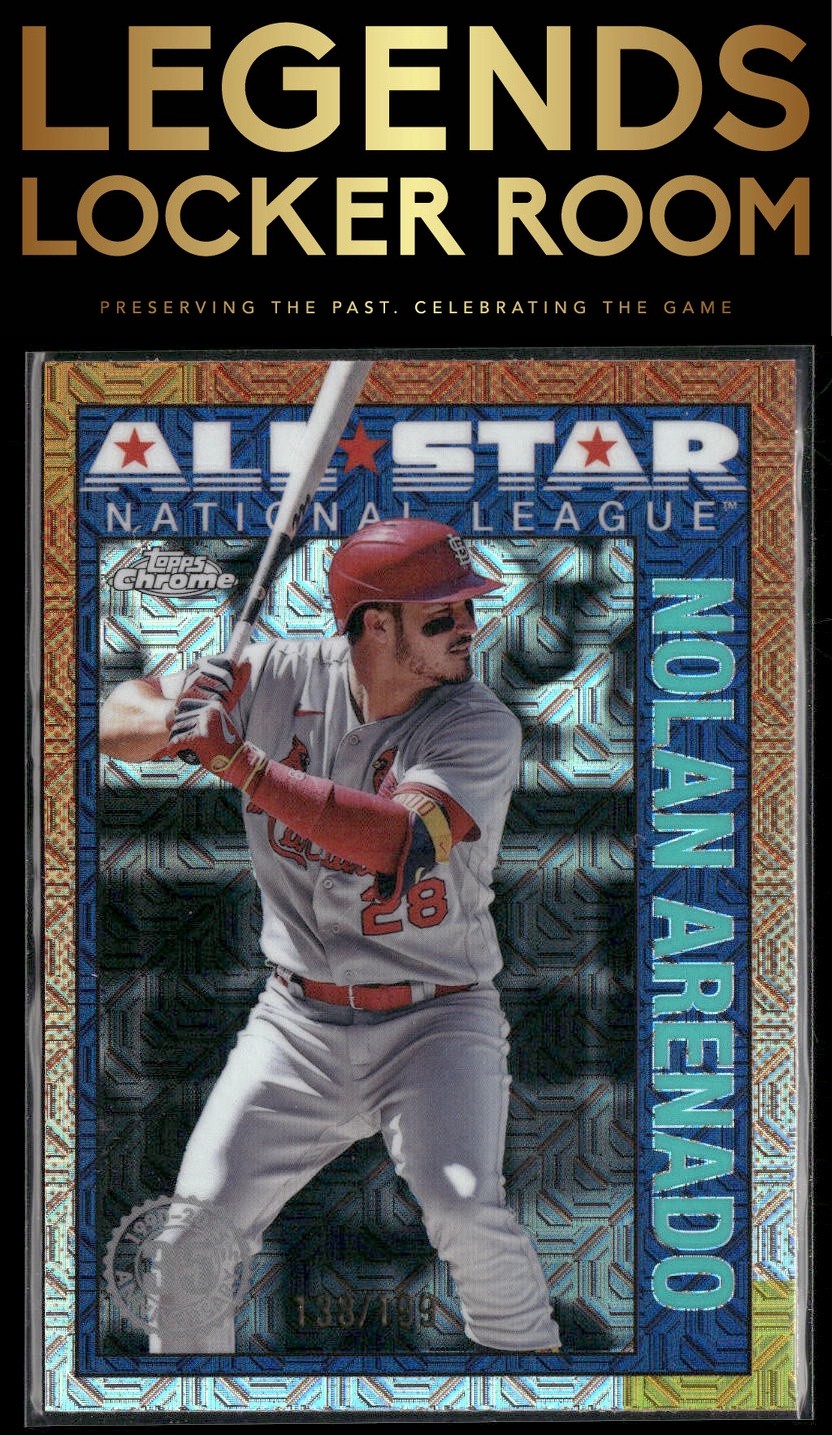 2025 Topps Nolan Arenado 1990 Topps Baseball 35th Chrome AllStars Aqua Mojo 199