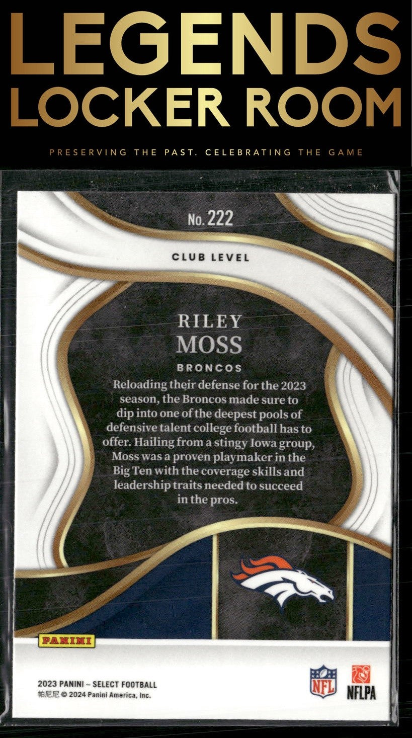2023 Panini Select #222 Riley Moss