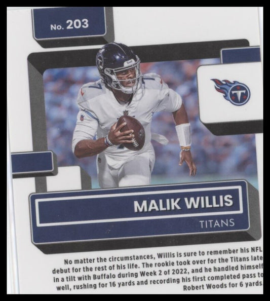 2022 Donruss Optic #203 Malik Willis