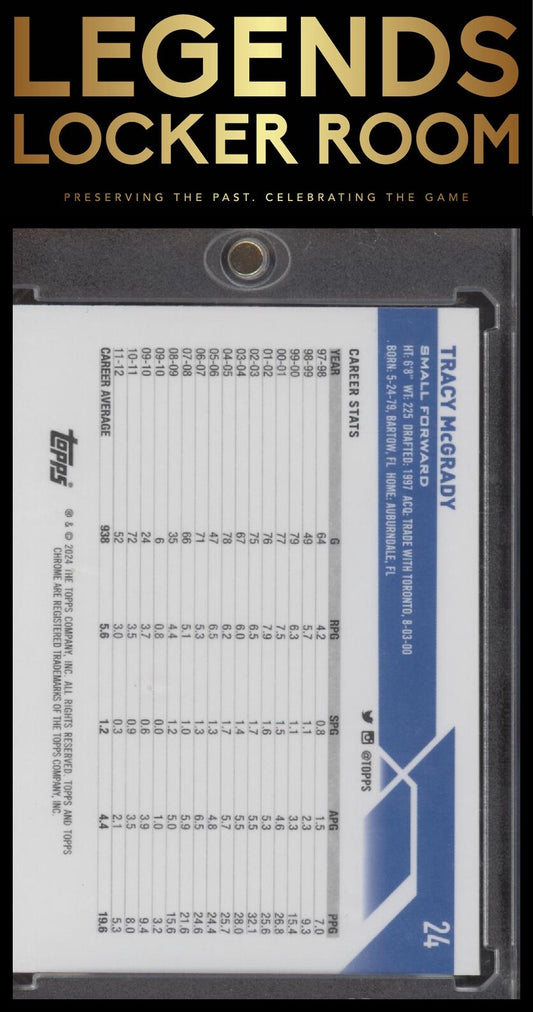 2023-24 Topps Chrome #24 Tracy McGrady Orange Refractors #/25