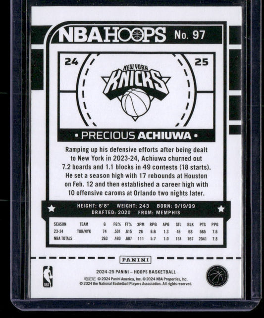 2024-25 Hoops #97 Precious Achiuwa
