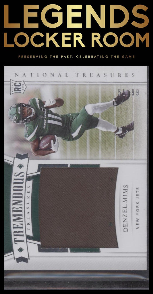 2020 Panini National Treasures Denzel Mims Treasures Rookies #/99