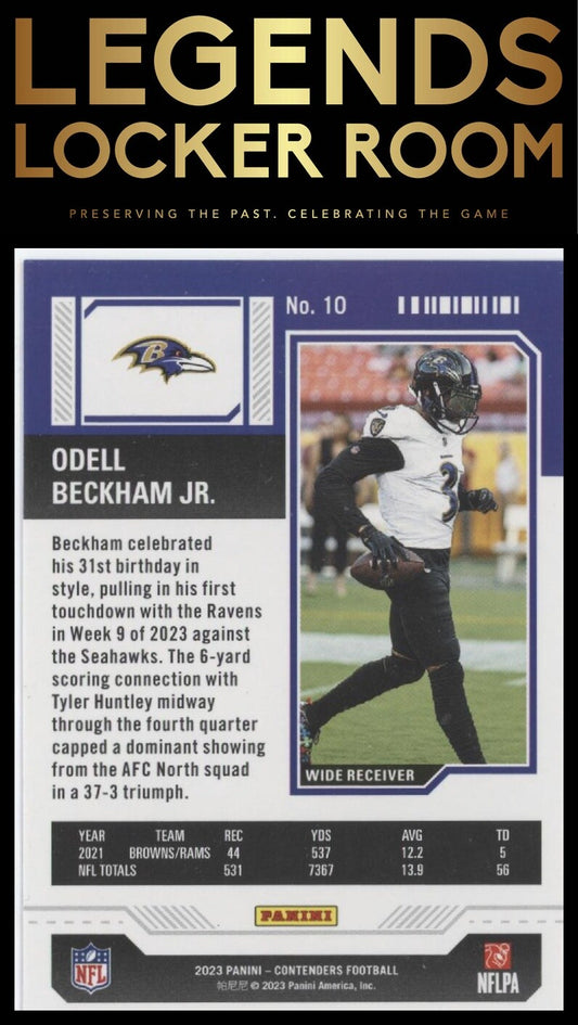 2023 Panini Contenders #10 Odell Beckham Jr. Game Ticket