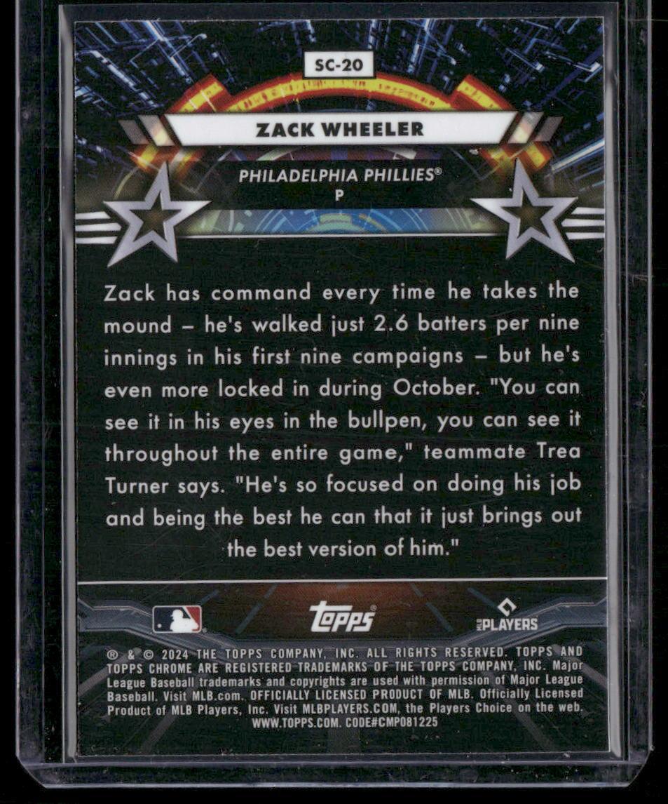 2024 Topps Chrome Cosmic #SC-20 Zack Wheeler Star Command