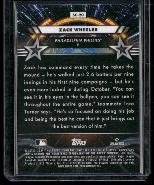 2024 Topps Chrome Cosmic #SC-20 Zack Wheeler Star Command