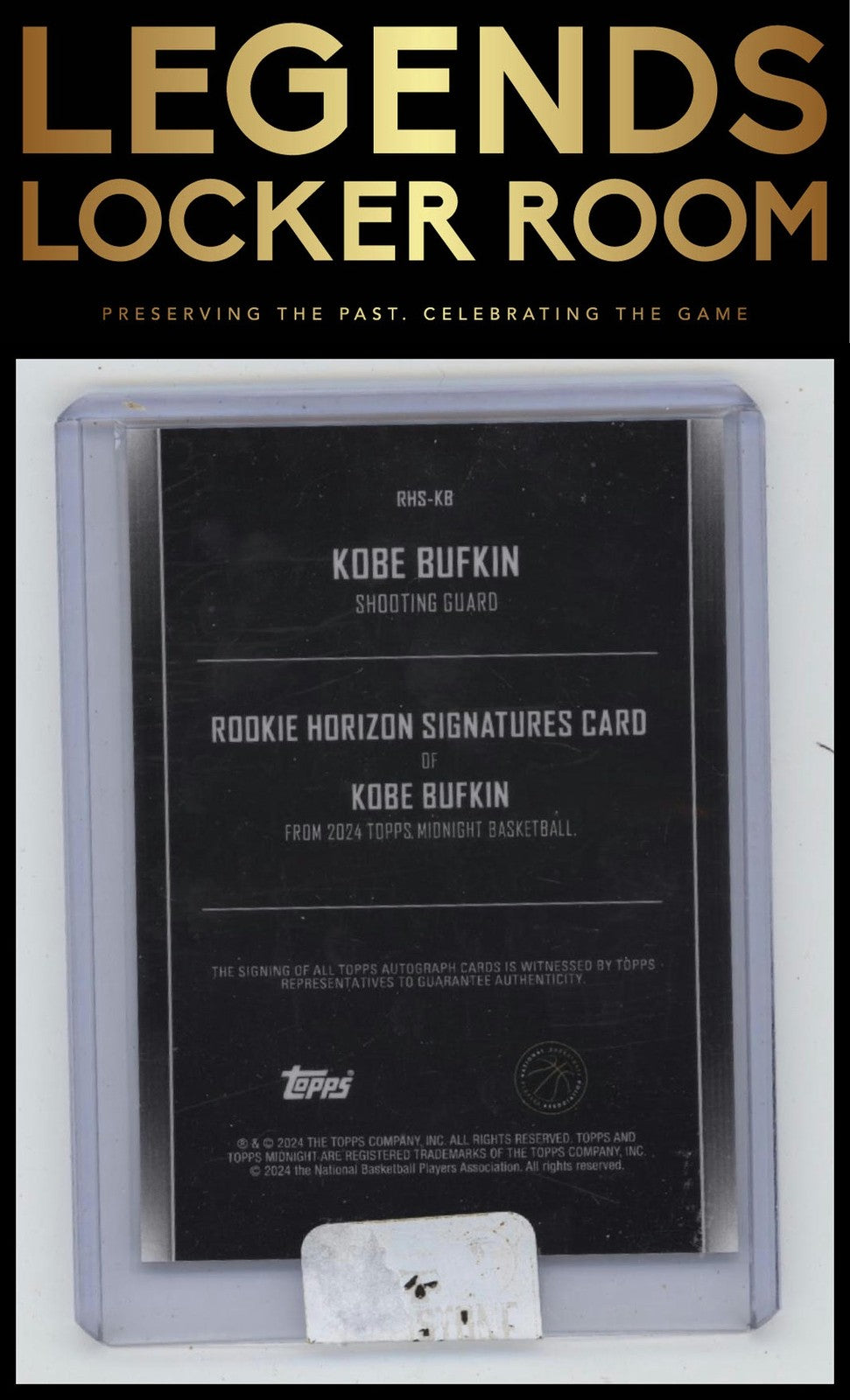 2023-24 Topps Midnight #RHS-KB Kobe Bufkin Rookie Horizon Signatures