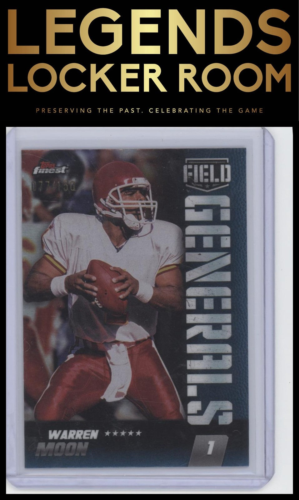 2024 Finest #FG-3 Warren Moon Field Generals Sky Blue Refractor #/150
