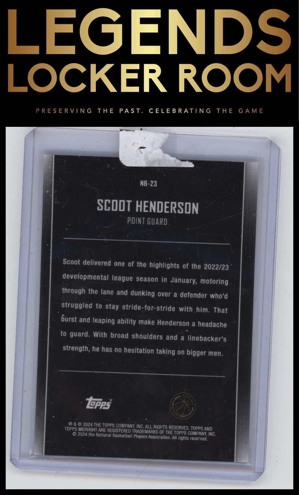 2023-24 Topps Midnight #NB-23 Scoot Henderson Nightball