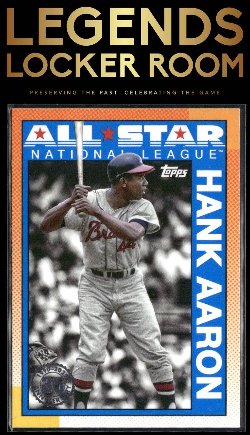 2025 Topps #90AS-14b Hank Aaron 1990 Topps Baseball 35th Anniversary All-Stars