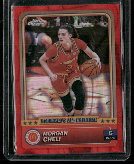 2024 Topps Chrome McDonald's All-American Morgan Cheli Red Lava /125