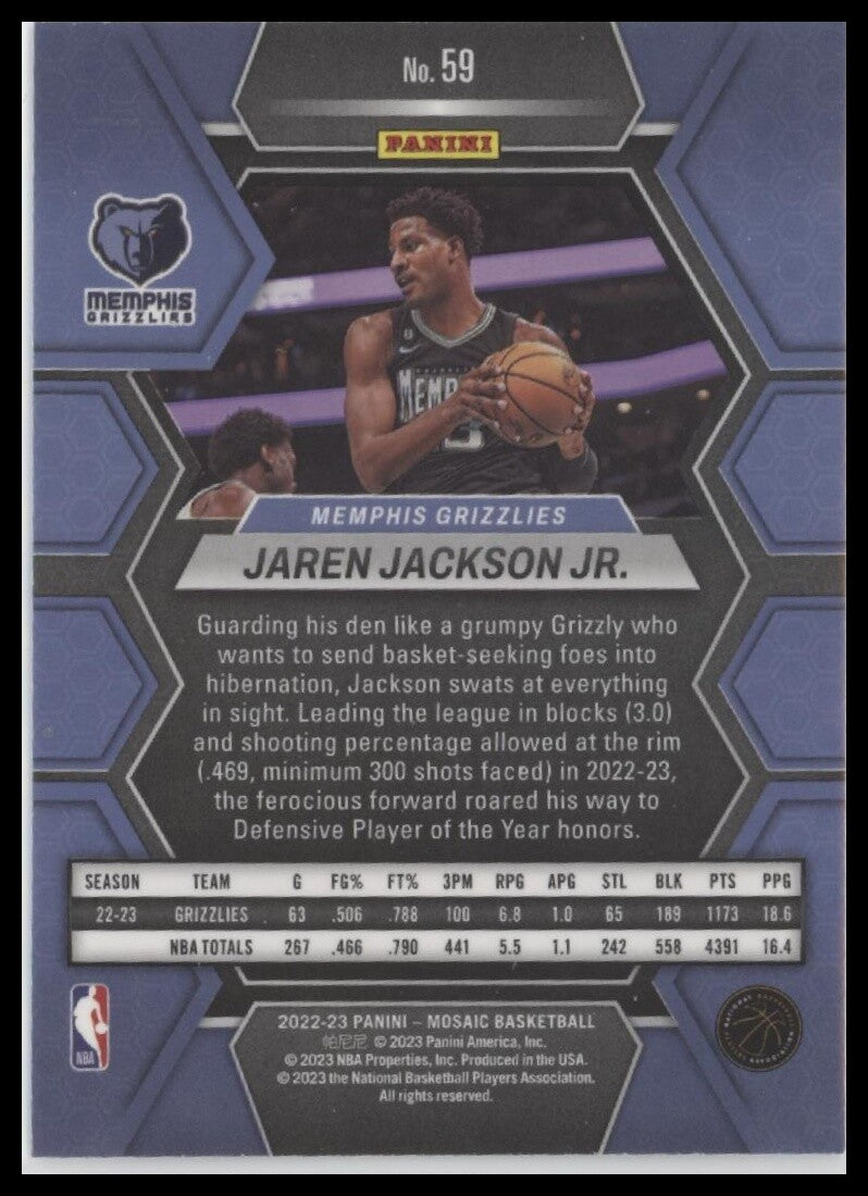 2022-23 Panini Mosaic #59 Jaren Jackson Jr.