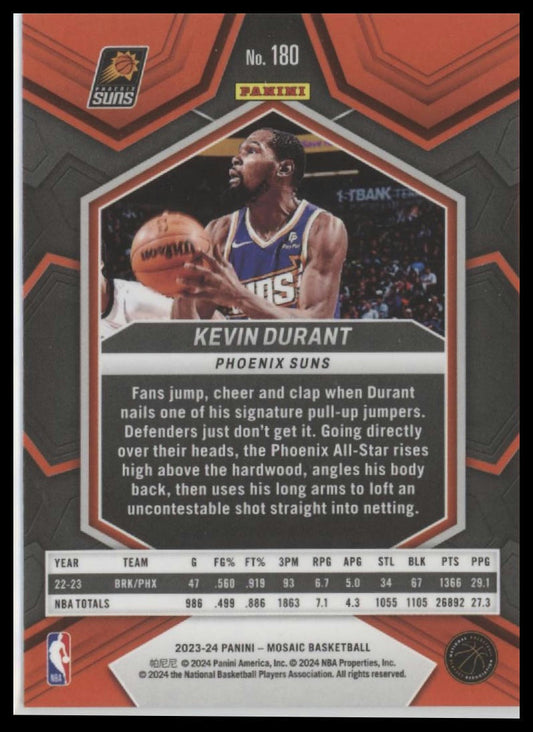 2023-24 Panini Mosaic #180 Kevin Durant