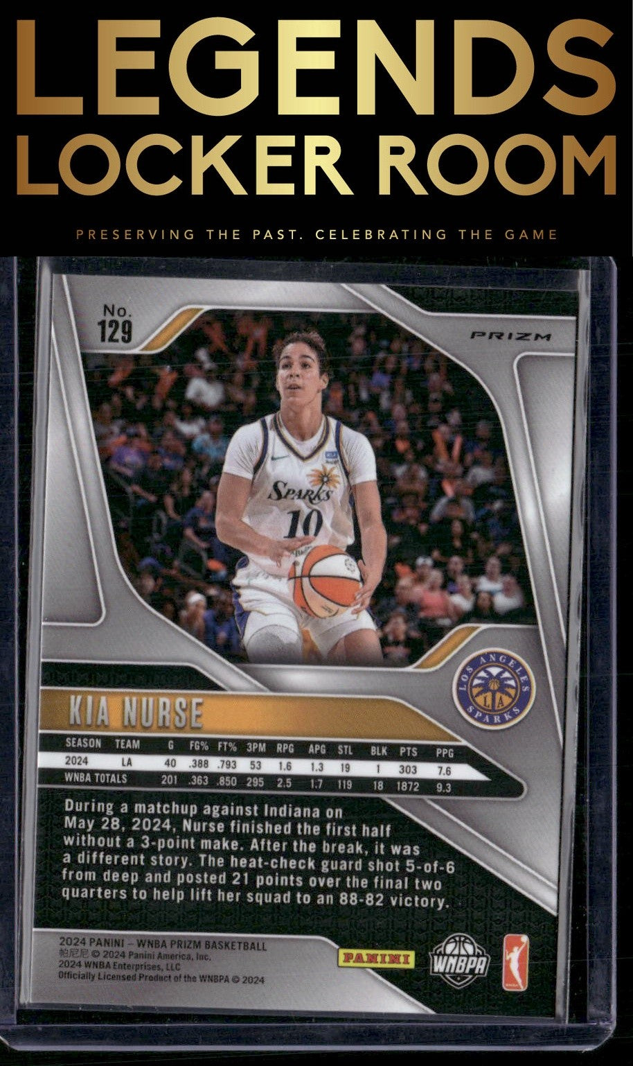 2024 Panini Prizm WNBA #129 Kia Nurse Silver Prizms